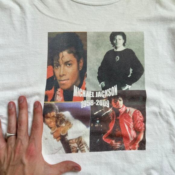 Vintage Michael Jackson Tribute Memorial Graphic Tee Shirt - Picture 5 of 6